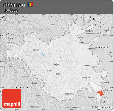 Silver Style Map of Chisinau