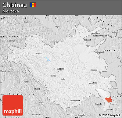 Silver Style Map of Chisinau