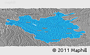 Political Panoramic Map of Chisinau, desaturated