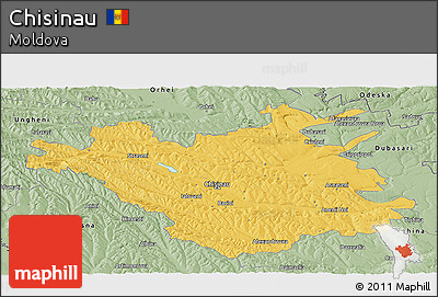 Savanna Style Panoramic Map of Chisinau