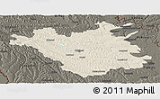 Shaded Relief Panoramic Map of Chisinau, darken