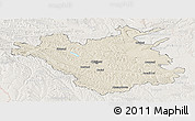 Shaded Relief Panoramic Map of Chisinau, lighten