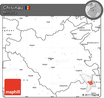 Blank Simple Map of Chisinau