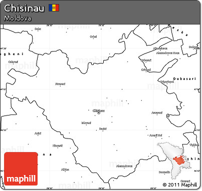 Blank Simple Map of Chisinau