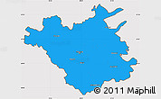 Political Simple Map of Chisinau, cropped outside