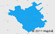 Political Simple Map of Chisinau, single color outside