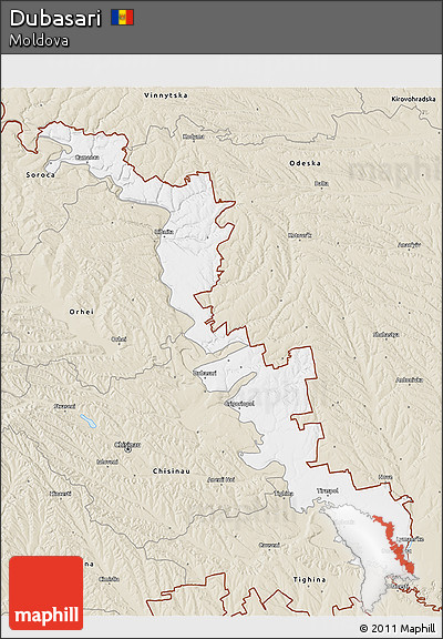 Classic Style 3D Map of Dubasari