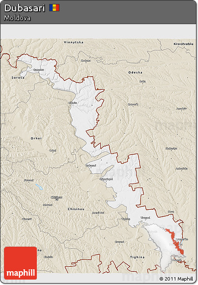 Classic Style 3D Map of Dubasari