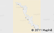 Classic Style 3D Map of Dubasari, single color outside
