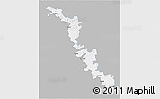 Gray 3D Map of Dubasari, single color outside