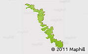 Physical 3D Map of Dubasari, cropped outside