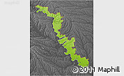 Physical 3D Map of Dubasari, darken, desaturated