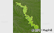 Physical 3D Map of Dubasari, darken