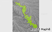 Physical 3D Map of Dubasari, desaturated