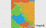 Physical 3D Map of Dubasari, political outside