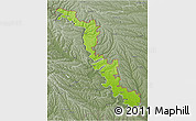 Physical 3D Map of Dubasari, semi-desaturated