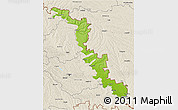 Physical 3D Map of Dubasari, shaded relief outside