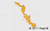 Political 3D Map of Dubasari, cropped outside