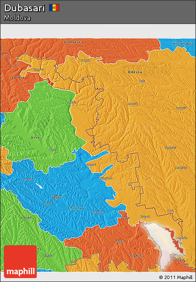 Political 3D Map of Dubasari