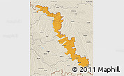 Political 3D Map of Dubasari, shaded relief outside
