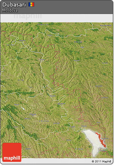Satellite 3D Map of Dubasari