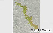 Satellite 3D Map of Dubasari, lighten, semi-desaturated