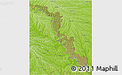Satellite 3D Map of Dubasari, physical outside