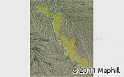 Satellite 3D Map of Dubasari, semi-desaturated