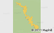 Savanna Style 3D Map of Dubasari, single color outside
