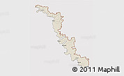Shaded Relief 3D Map of Dubasari, cropped outside