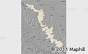 Shaded Relief 3D Map of Dubasari, darken, desaturated