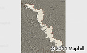 Shaded Relief 3D Map of Dubasari, darken
