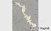 Shaded Relief 3D Map of Dubasari, darken, semi-desaturated