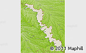 Shaded Relief 3D Map of Dubasari, physical outside
