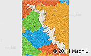 Shaded Relief 3D Map of Dubasari, political outside