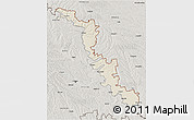 Shaded Relief 3D Map of Dubasari, semi-desaturated