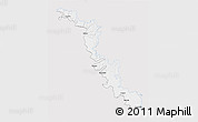 Silver Style 3D Map of Dubasari, single color outside