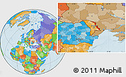 Political Location Map of Dubasari, within the entire country