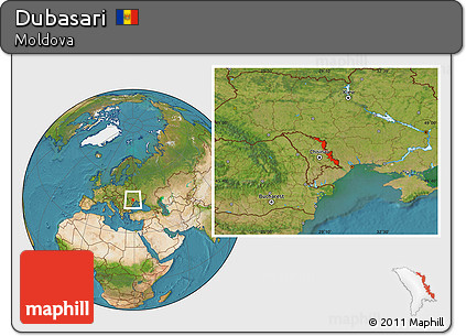 Satellite Location Map of Dubasari
