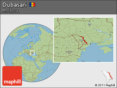 Savanna Style Location Map of Dubasari