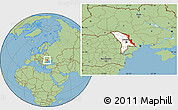 Savanna Style Location Map of Dubasari, highlighted country