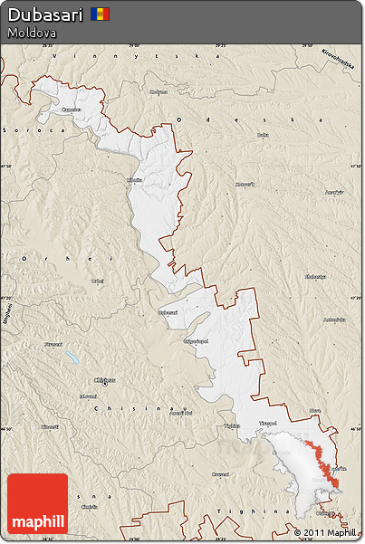 Classic Style Map of Dubasari