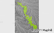 Physical Map of Dubasari, desaturated