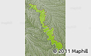 Physical Map of Dubasari, semi-desaturated