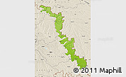 Physical Map of Dubasari, shaded relief outside