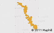 Political Map of Dubasari, cropped outside