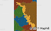Political Map of Dubasari, darken