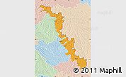 Political Map of Dubasari, lighten