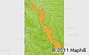 Political Map of Dubasari, physical outside