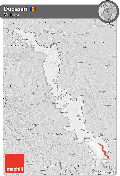 Silver Style Map of Dubasari